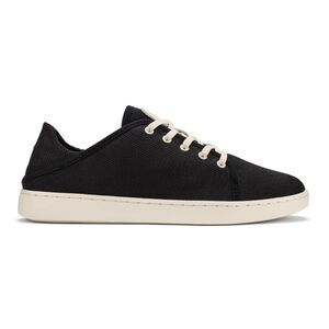 NEW- Olukai- Pehuea Li - Women's  Black Canvas Sneakers- Size 8